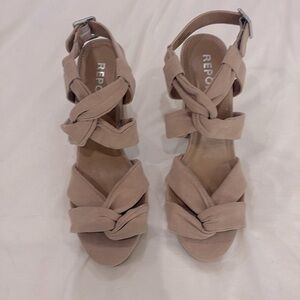 Blush Strappy Heels size 8 - never worn!